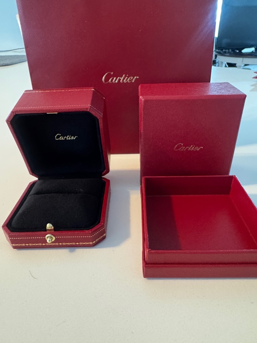 Cartier Ring box, gift box and gift bag. Authentic. NO JEWELRY INCLUDED - Picture 2 of 2